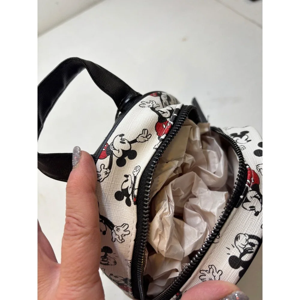 Disney Mickey Mouse All Over Print Mini Backpack White‎ Black Red